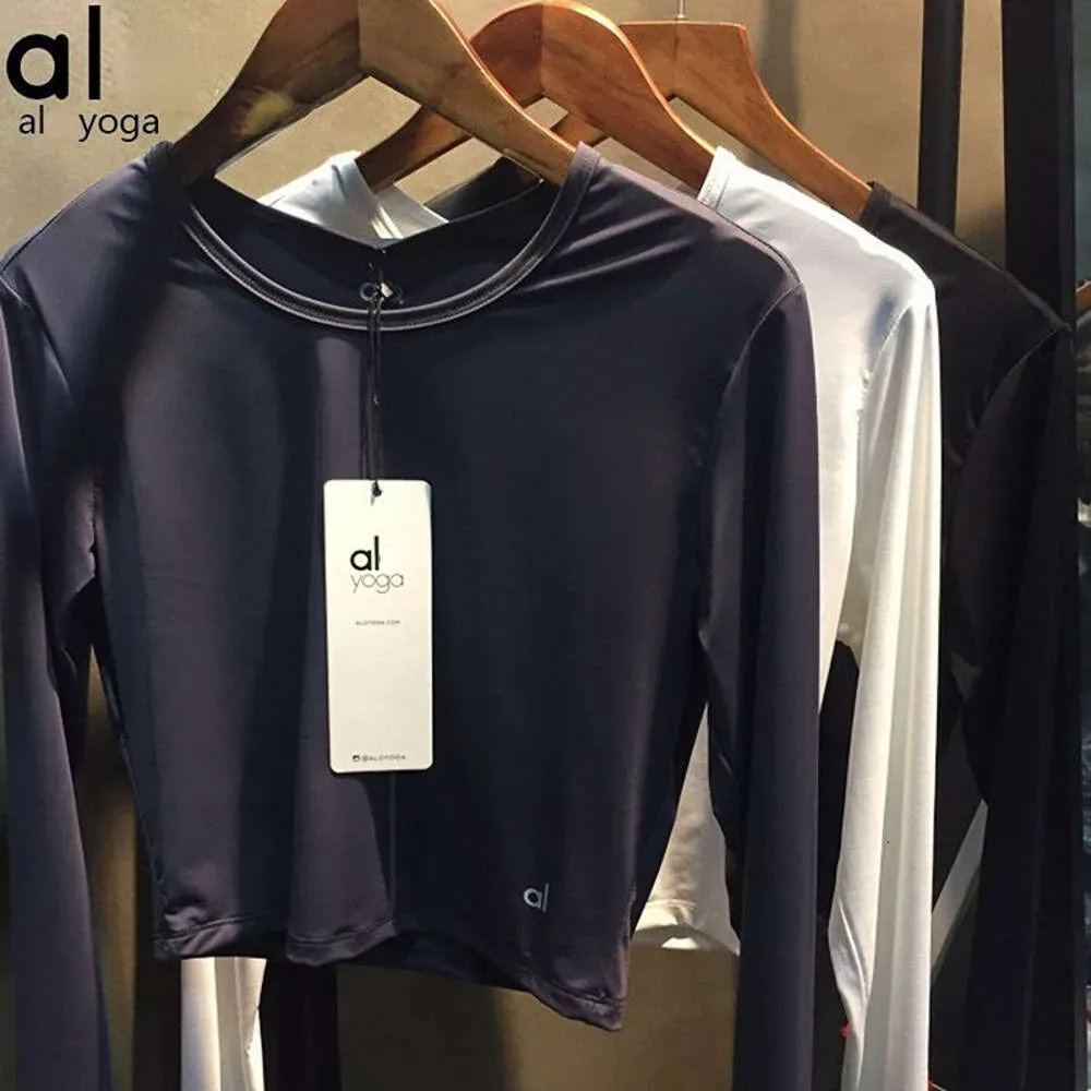 Al-242 Yoga Lemon Coat Sudadera con capucha Camisa de manga larga Al Jacket Camiseta para mujer Chaqueta corta deportiva de mang