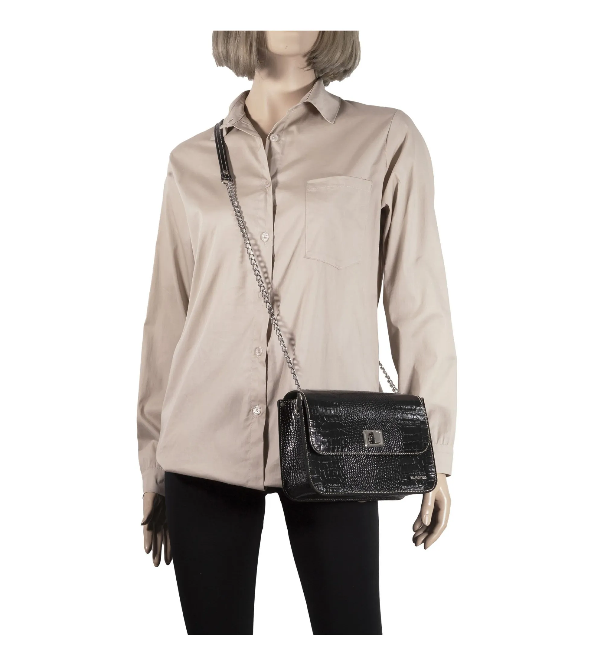 Bolso de piel Coco negro