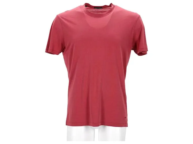 Camiseta Tom Ford con cuello redondo en Lyocell rojo Roja 
