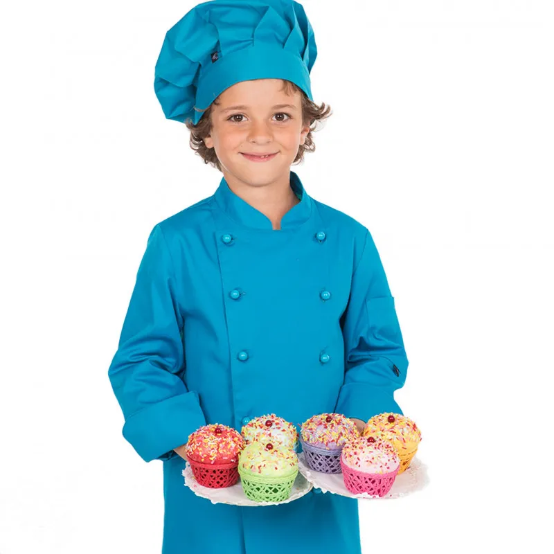 Chaqueta de cocina infantil turquesa - Gary's
