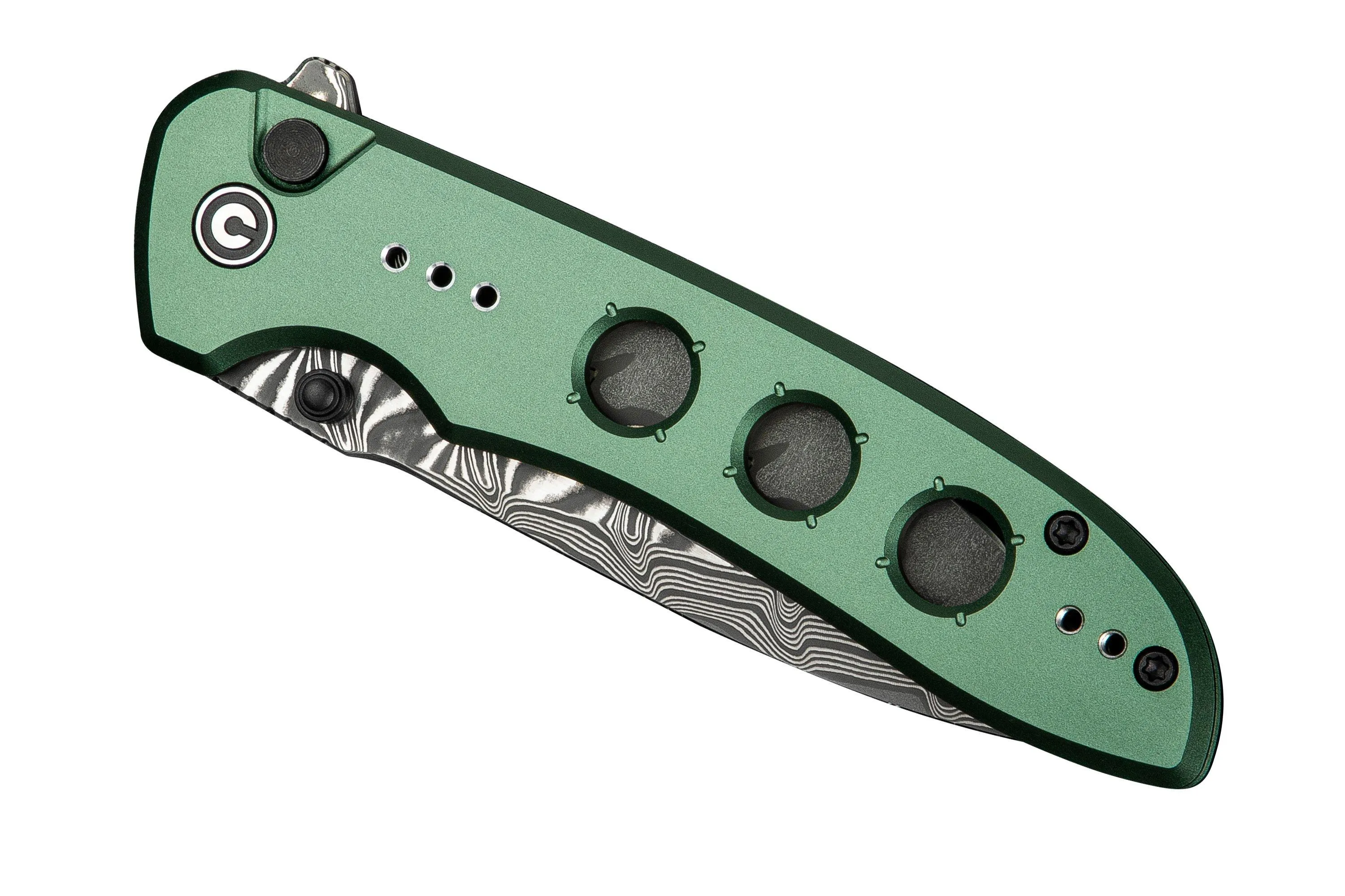 Civivi Hyperpulse C23087A-DS1 Damascus, Green Aluminium, navaja