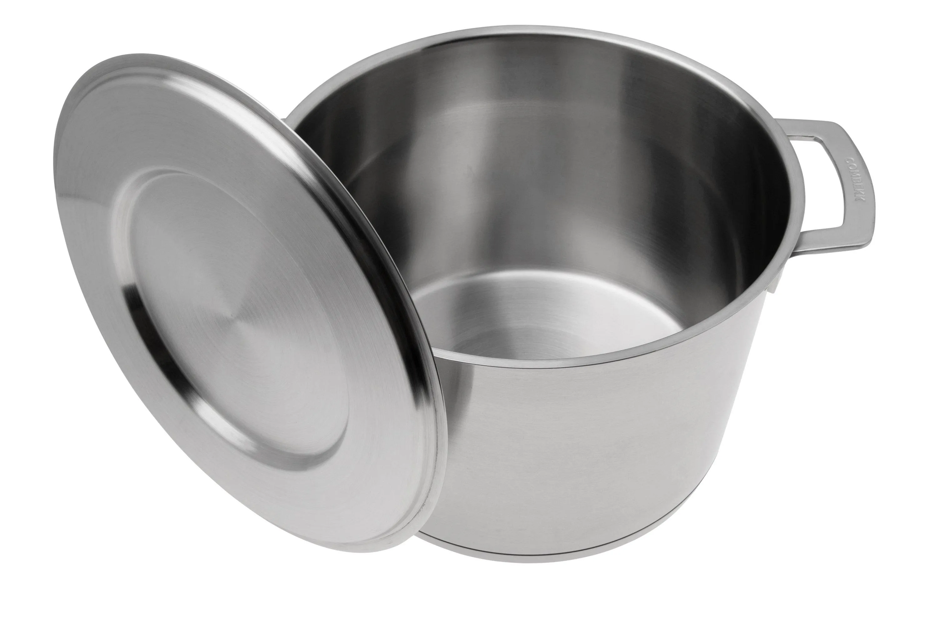 Combekk S-S 151105 Recycled Stainless Steel, olla con tapa, 24 cm, 6,4L