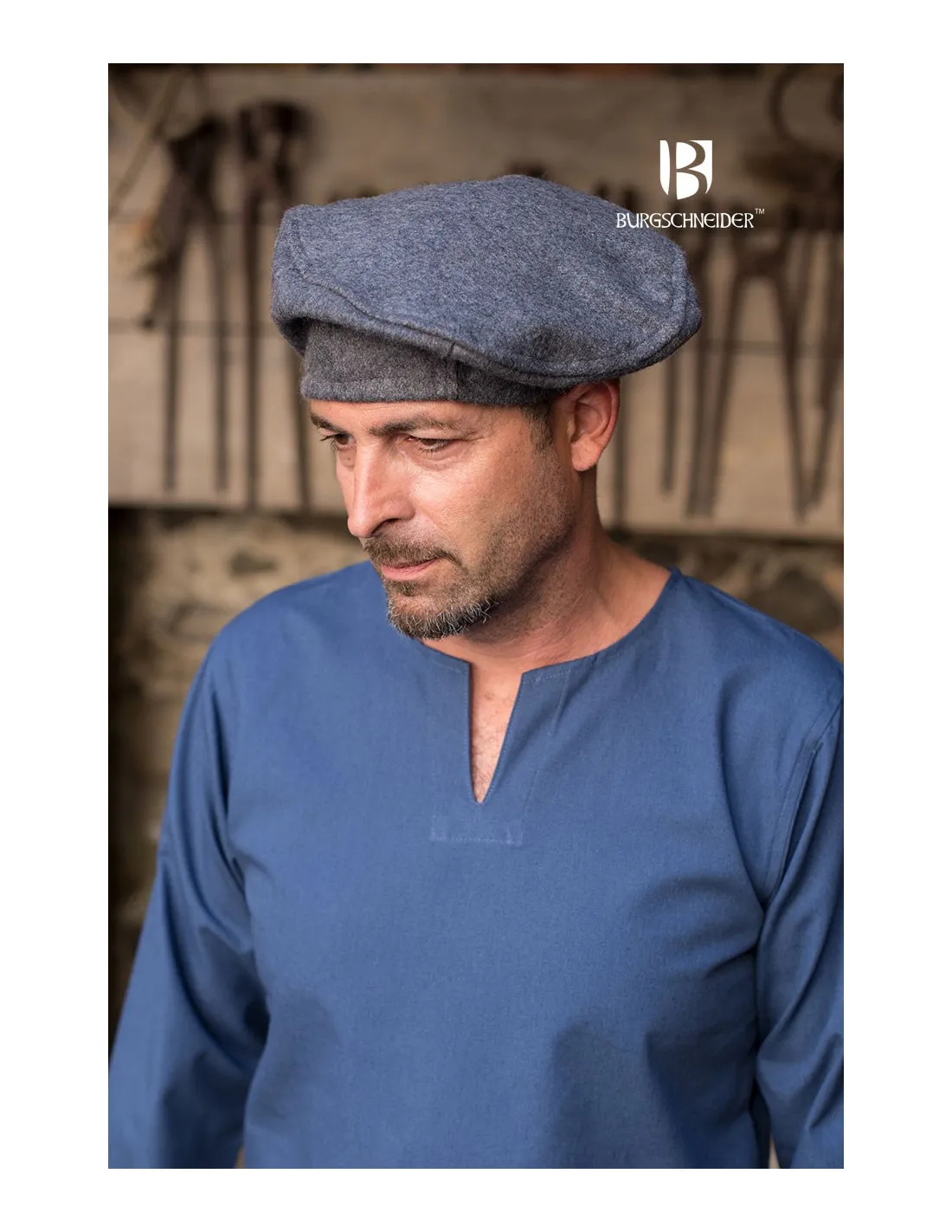 Gorro renacentista Harald, gris