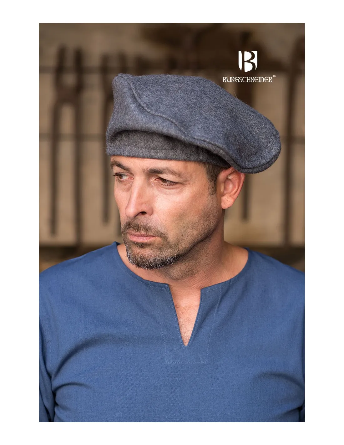 Gorro renacentista Harald, gris