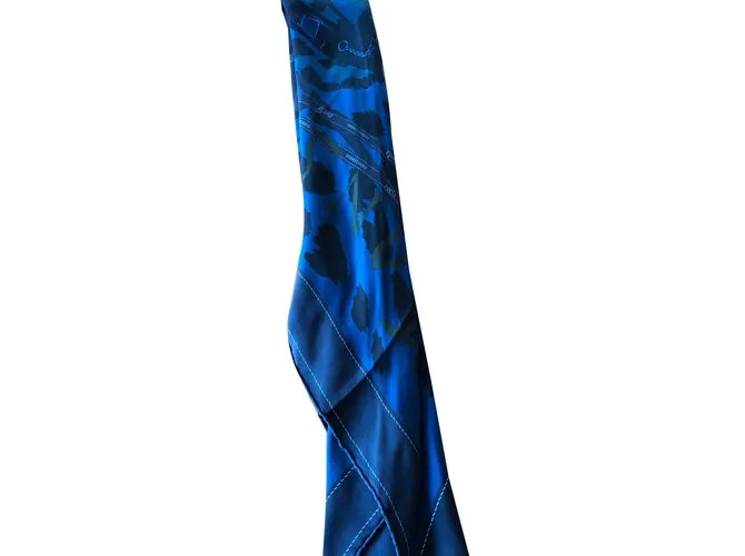 Hermès Bufandas de seda Azul 