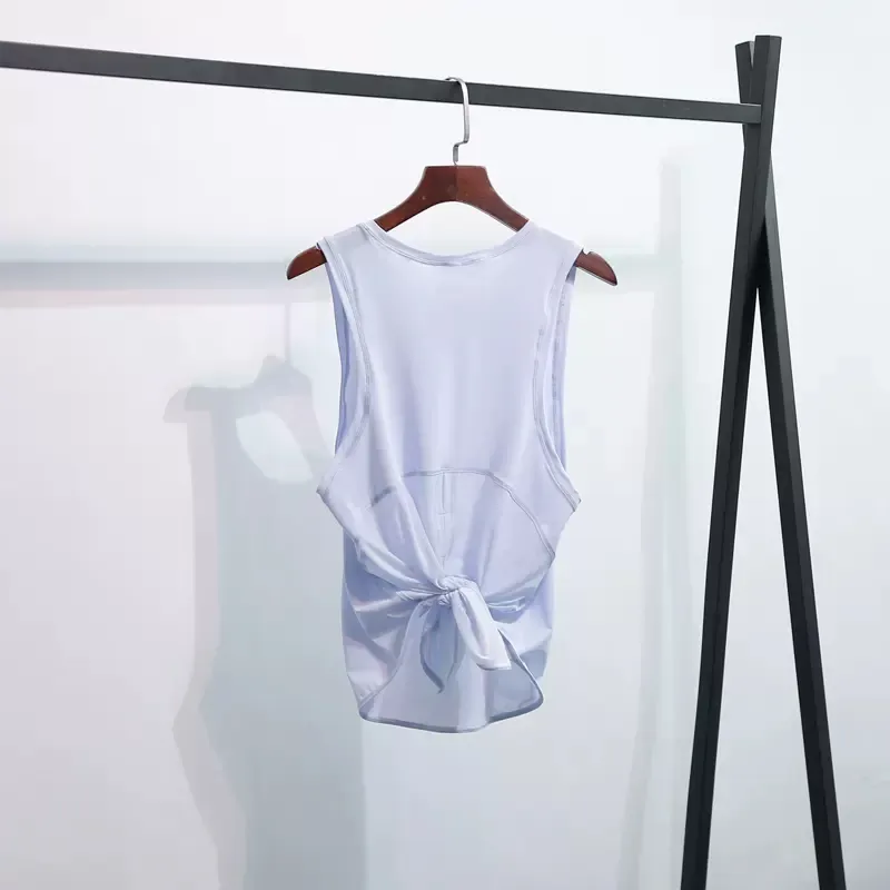 LL-023 Con Logo Yoga Chaleco deportivo para mujer Camiseta deportiva para correr de secado rápido Ropa de yoga sin mangas Espald