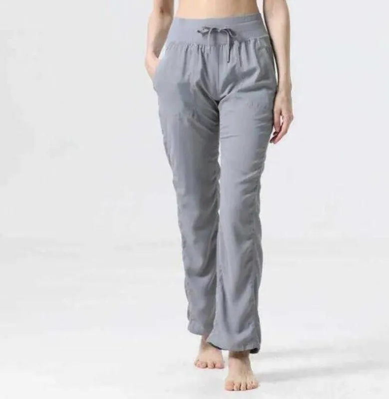 LU-256 Leggings de Yoga para estudio de baile, ropa de gimnasio con cordón, pantalones deportivos para correr y Fitness para muj