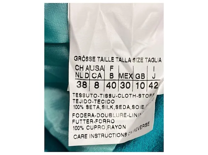 Max Mara Bolero y Vestido en Seda Azul 
