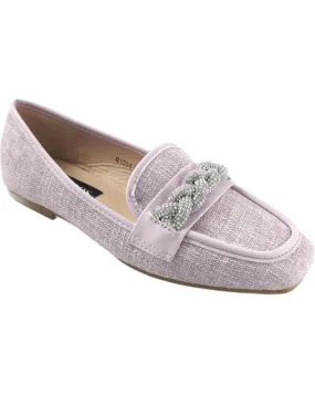 Mocasines TIMBOS  de Mujer ZAPATOS 127495 COLOR PURPURA MATERIAL TEXTIL MOCASIN PARA MU  MORADO