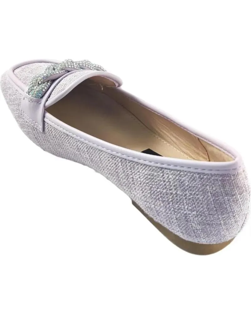 Mocasines TIMBOS  de Mujer ZAPATOS 127495 COLOR PURPURA MATERIAL TEXTIL MOCASIN PARA MU  MORADO