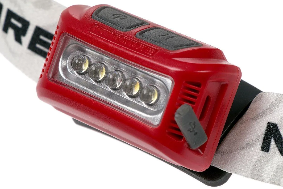 Nitecore NU10 linterna frontal ligera recargable, rojo