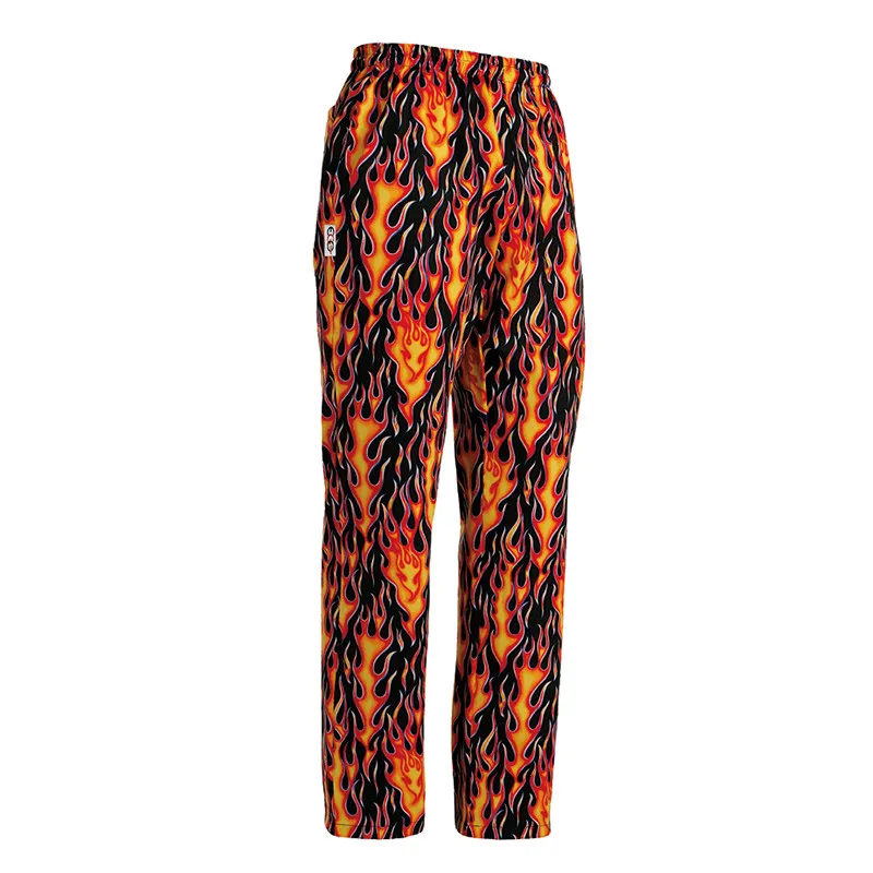 Pantalón de cocina con llamas Flames - Egochef