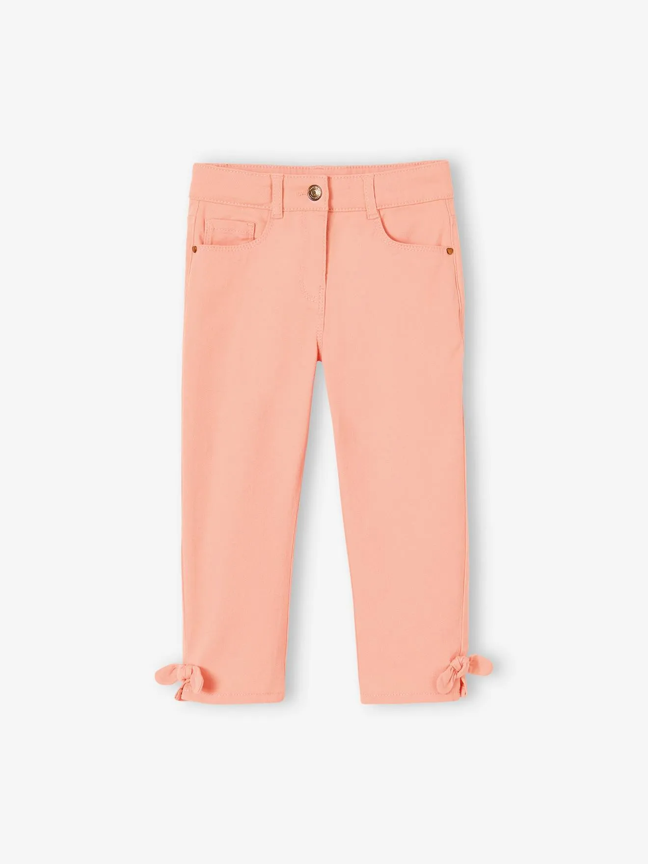 Pantalón pesquero con lacitos para niña