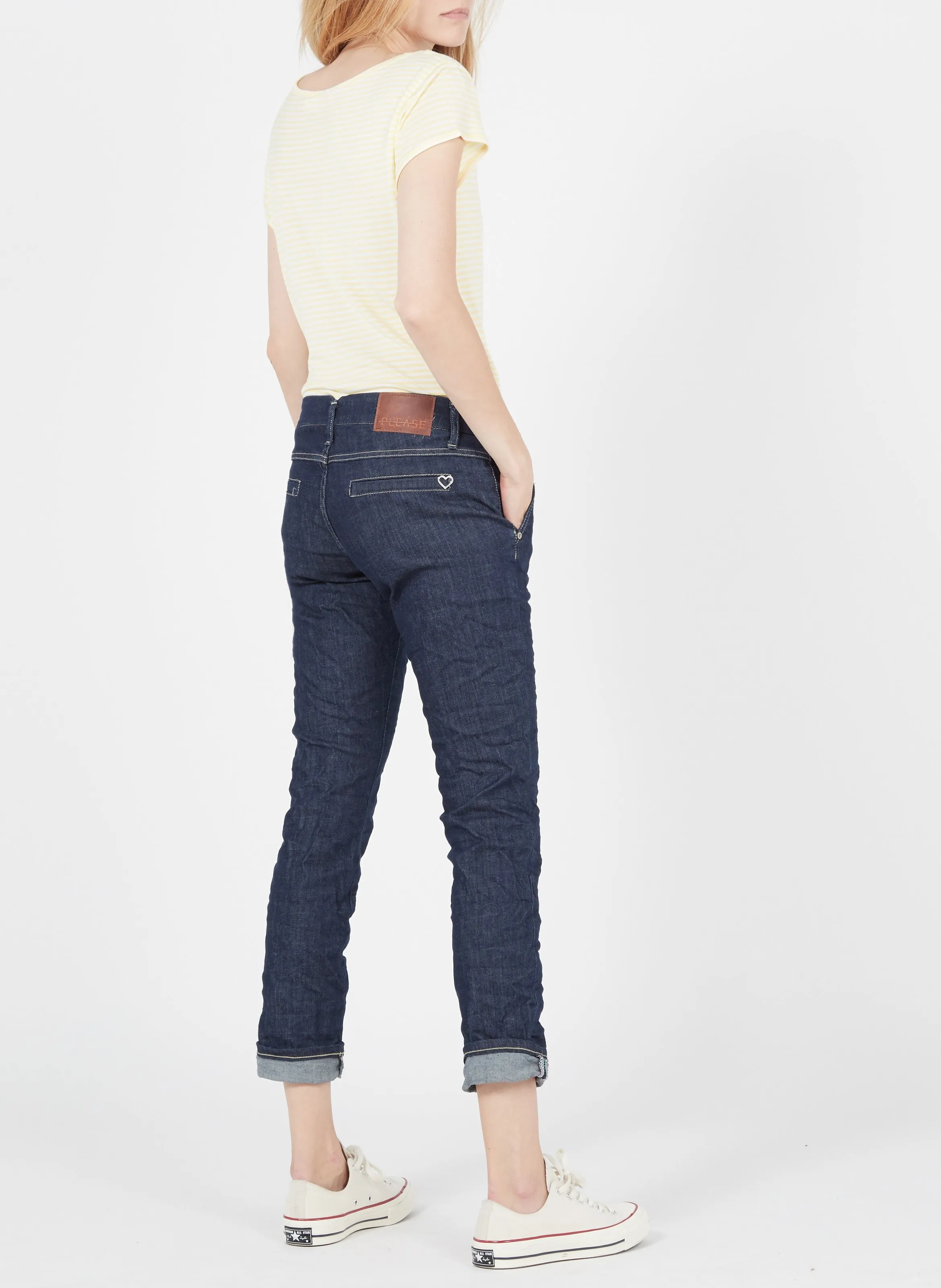 PLEASE Vaquero slim en azul