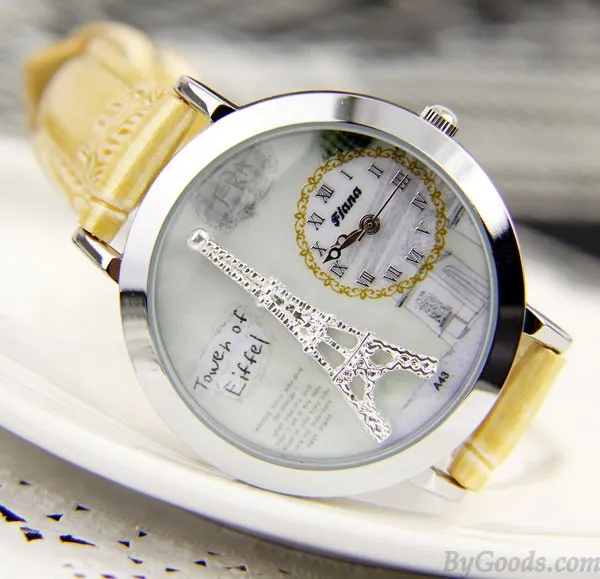 Romantic Dimensional Fimo Eiffel Tower Fashion Watch
