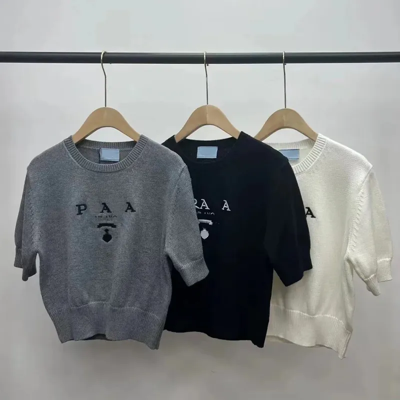 ropa para mujer ropa de tejido de tejido diseñador mujer tops sexy top de fiesta corta bordada camiseta sin mangas camiseta sin 