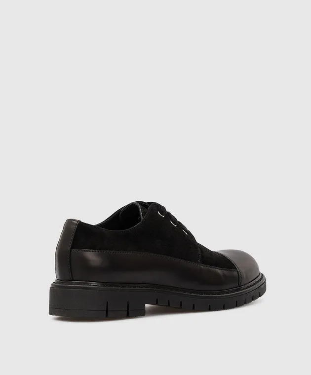 Stefano Ricci Kids Black Suede Derbies