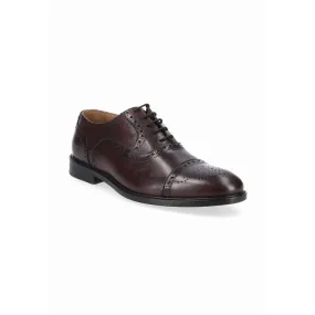 Zapatos Formal Italianos Voltago Cap Toe Bal Oxford Burdeo